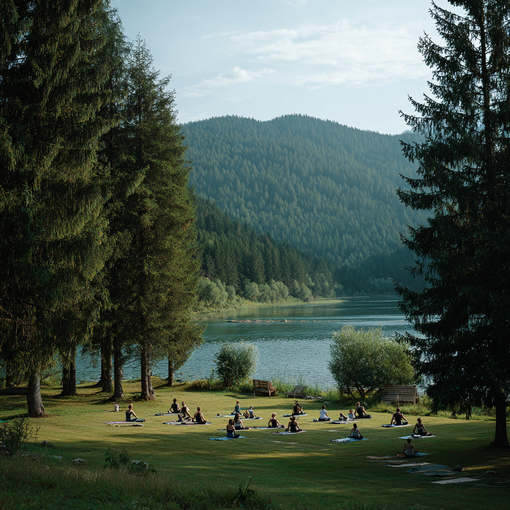 Йога инструктор разговаря с нов ученик